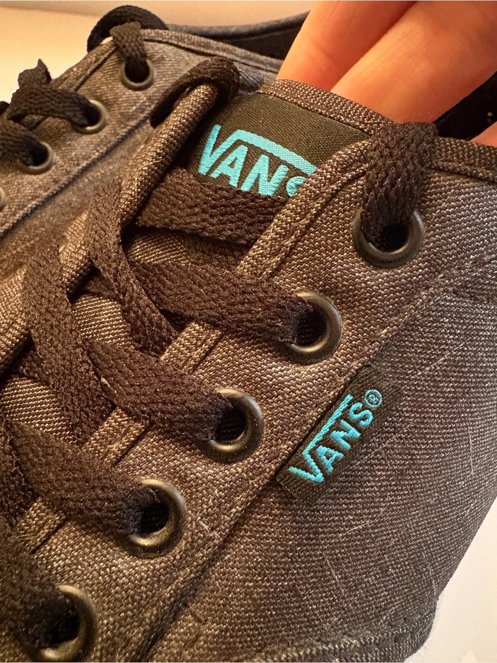 Vans Men's Low-Top Canvas Sneakers in Charcoal Gray